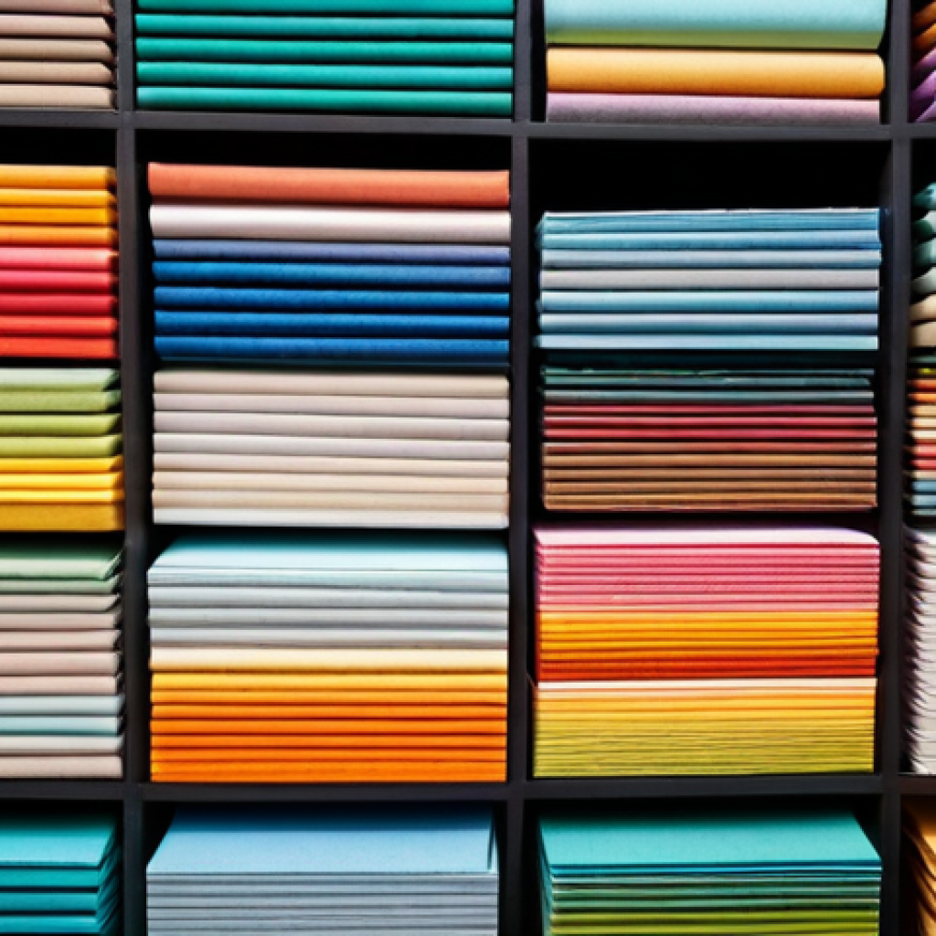 종이공예 재료 - Origami Paper Selection**

"Close-up shot of a variety of colorful origami paper (kami, washi) neatl...