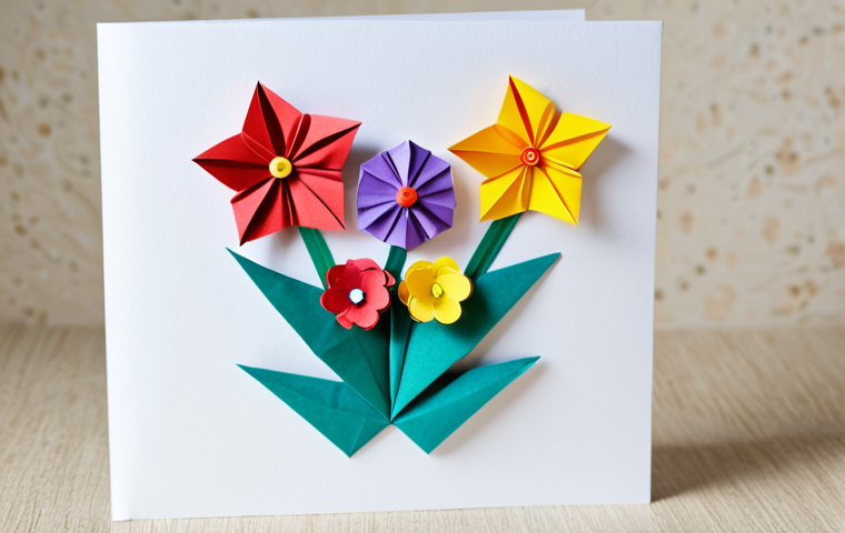 종이공예 재료 - Papercraft Tools Workspace**

"An organized workspace featuring papercraft tools: precision scissors...