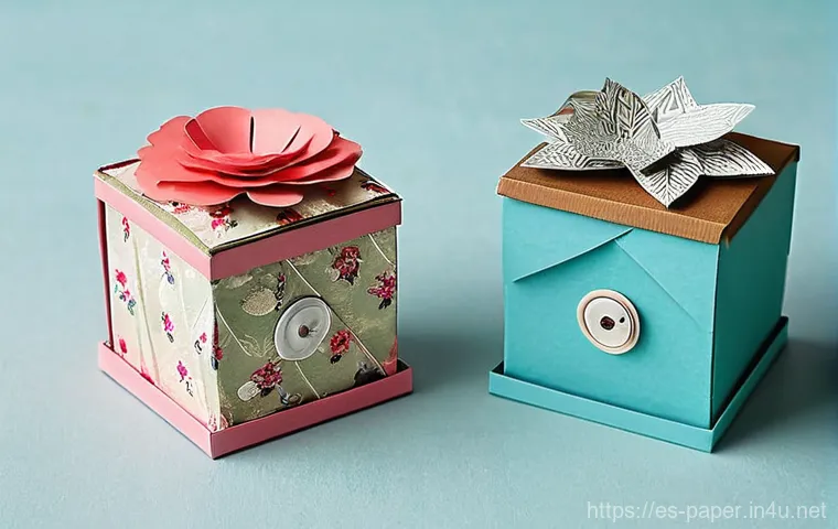 종이상자 만들기 - **Prompt 2: Precision and Craftsmanship in Detail**
    A high-angle, close-up photograph showcasing...