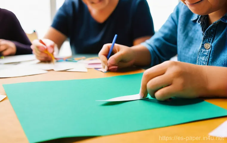 종이 아트 수업 - **Prompt 2: A Gallery of Paper Artistry**
    A beautifully composed still-life photograph showcasin...