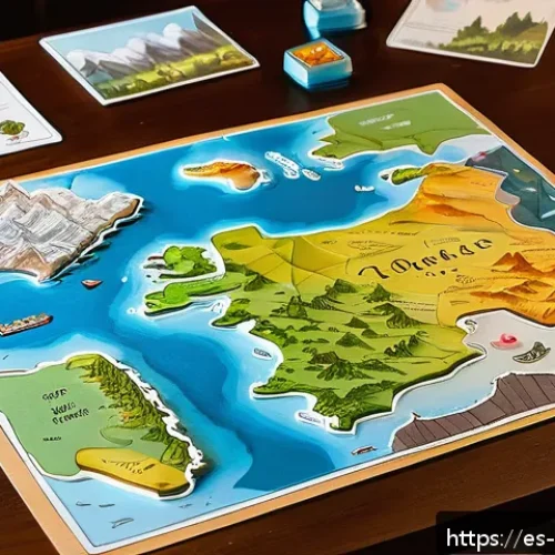 종이로 만든 게임 소품 - A cozy tabletop role-playing game scene featuring handcrafted paper accessories: a detailed foldable...